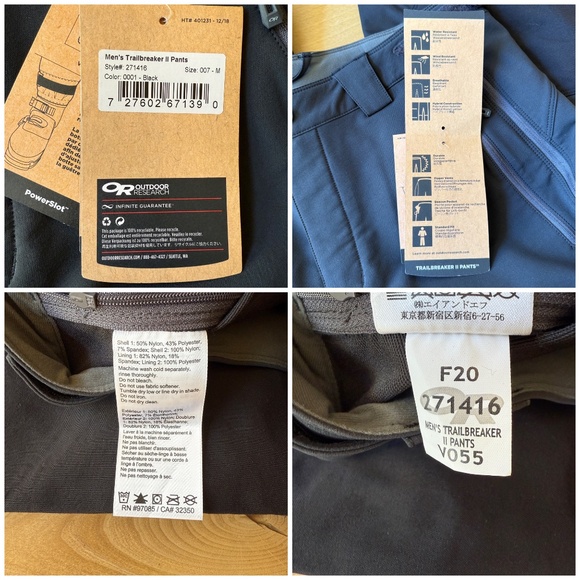 OUTDOOR RESEARCH MENS TRAILBBREAKER II SKI PANTS WIND RESISTANT BREATHABLE NWT M - Picture 11 of 11